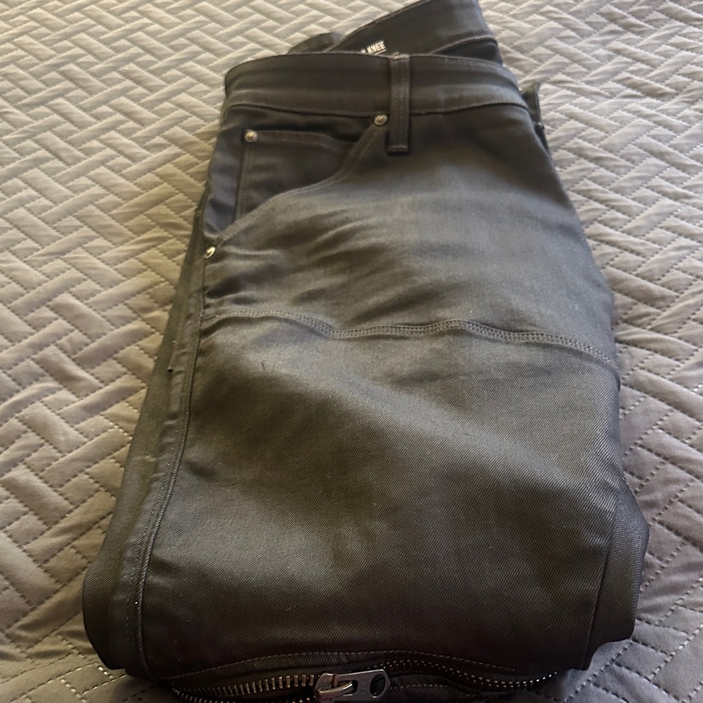Men's Raw Slim Straight Black Jeans - Comfortable Stretch Fit
